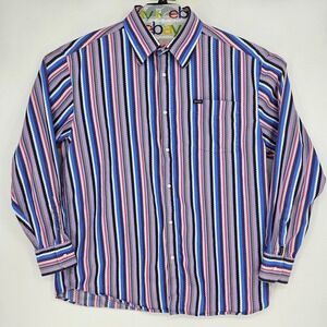 Enyce Shirt Mens Extra Large Button Up Striped Long Sleeve Colorful Casual